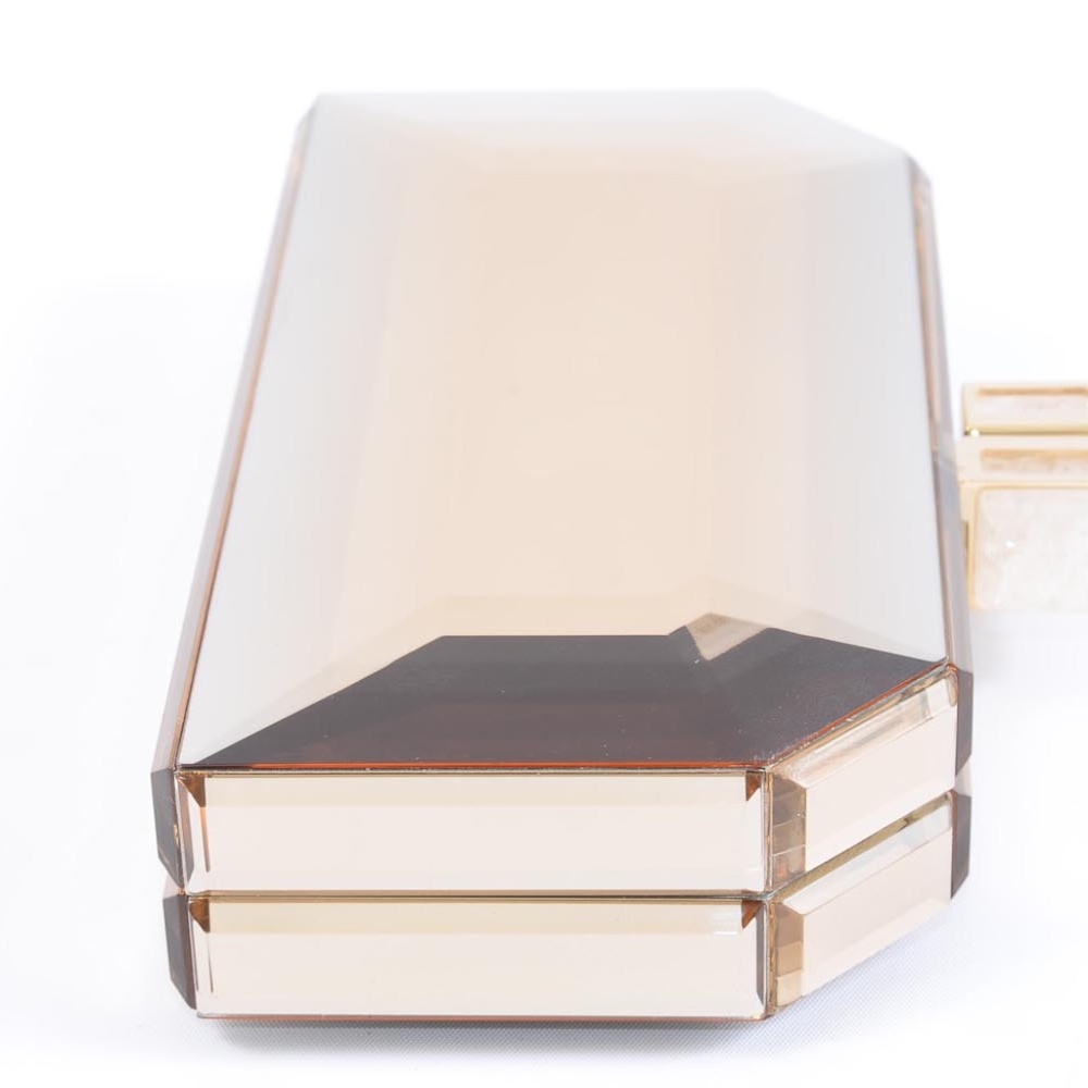 auth JUDITH LEIBER Champagne ACRYLIC RESIN BOX CLUTCH -- Gorgeous!!! Red Carpet - Picture 9 of 14